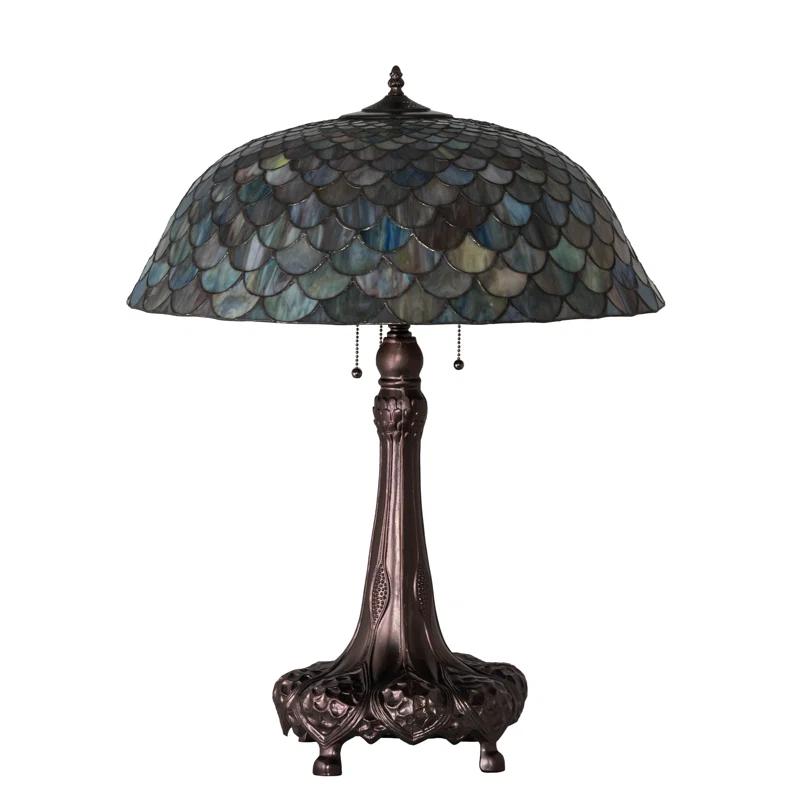 Meyda Tiffany & Stained Glass Metal Table Lamp