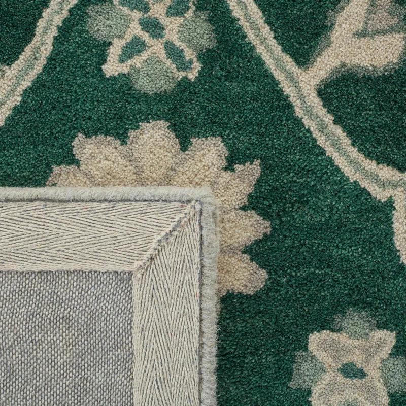 Lauren Ralph Lauren Lauren Ralph Lauren Hand Tufted Wool/Cotton Floral Rug in Dark Green/Ivory
