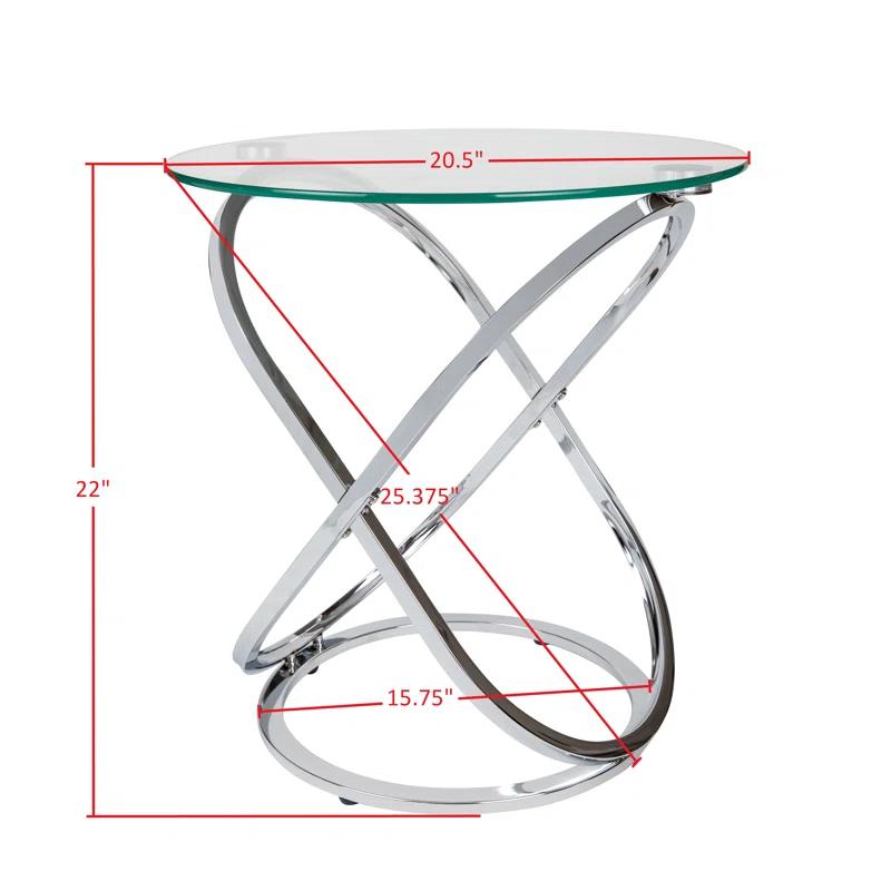 Etta Avenue™ Dimitri Glass Top End Table
