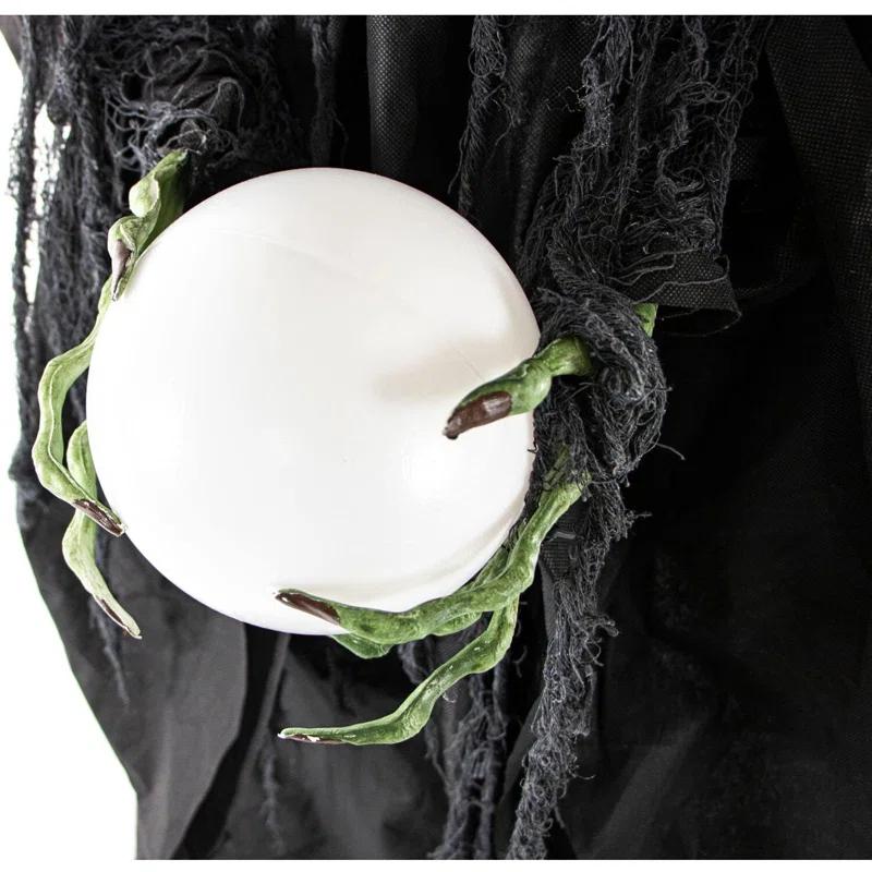 Haunted Hill Farm Lifesize Witch Prop with Lights and Sound, Indoor/Covered Outdoor Halloween Decoration