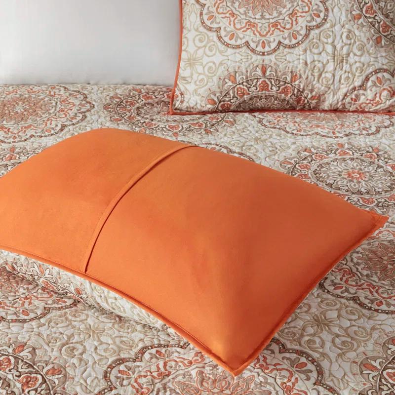 6 Piece Reversible Quilt Set with Throw Pillows
