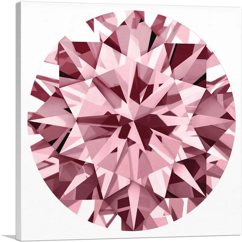 " Hot Pink Round Brilliant Cut Diamond Jewel "