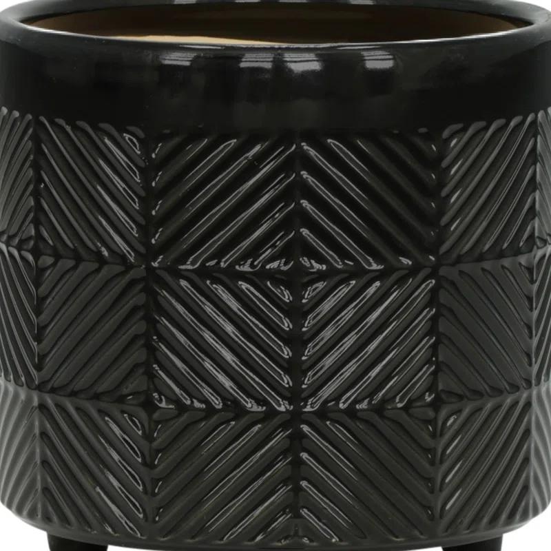 Ceramic Footed Planter Set of 2 Indoor and Outdoor