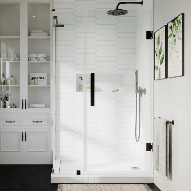 Ove Decors Endless Tampa-Pro 35" W x 72" H Corner Frameless Shower Kit, Door, Panel TP0142300