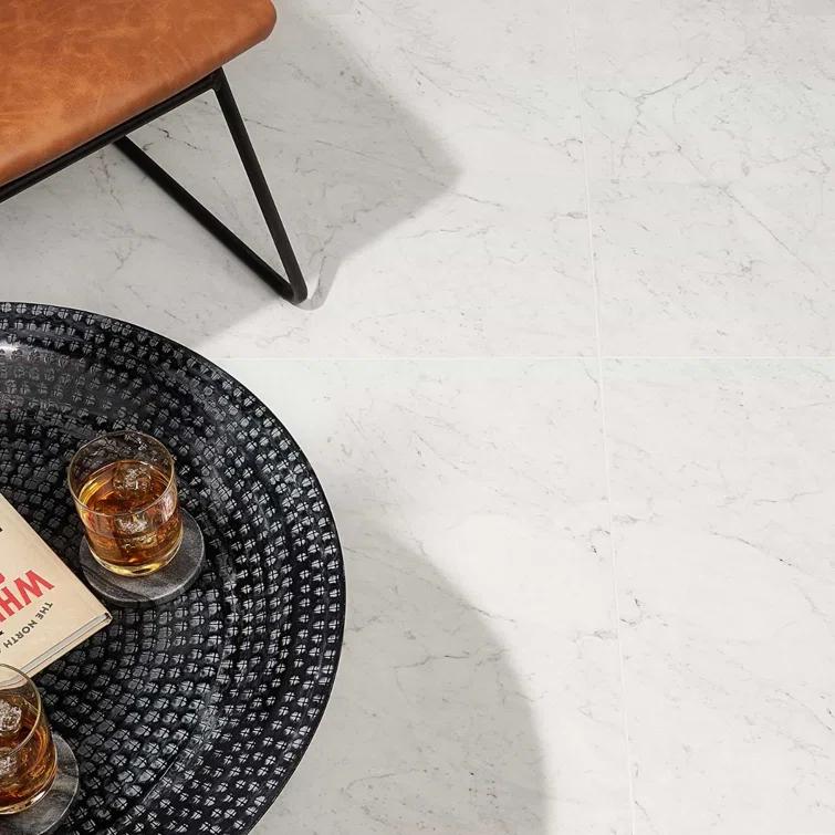 Bond Tile 24" x 47" Polished Marble Look Porcelain Floor and Wall Tile (15.5 Sq. Ft. / Case)