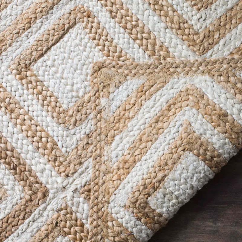 Highland Dunes Arria Hand Woven Jute Geometric Rug