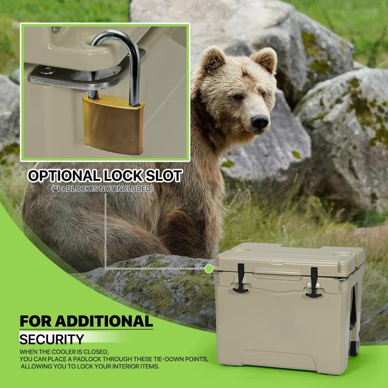 Magshion 40 Portable Refrigerated Box Outdoor With Wheels Retractable Pull Rod