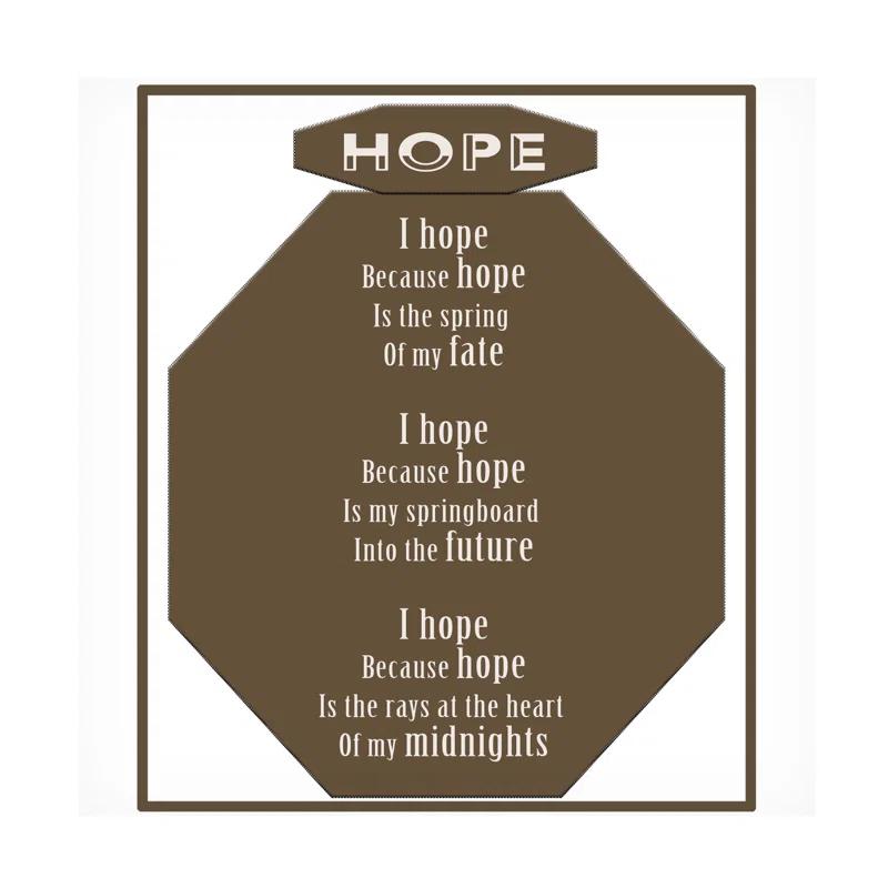 Trademark Fine Art Hope Word Art 1 " Hope Word Art 1 " by Richard Homawoo