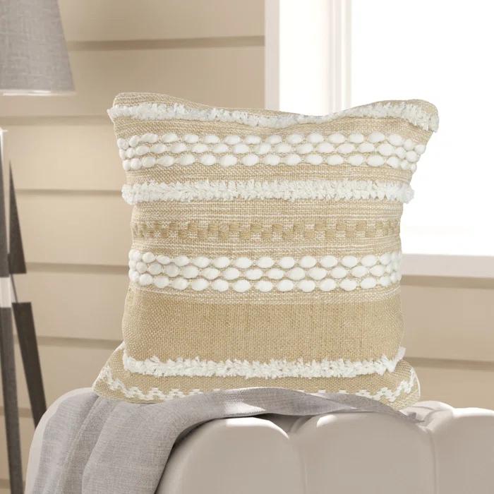 Beachcrest Home™ Hendren Textured Indoor/Outdoor Throw Pillow