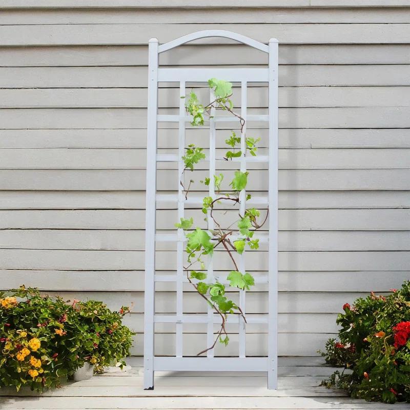 Dura-Trel Inc Dura-Trel Cambridge 28 x 75 Inch PVC Vinyl Outdoor Garden Patio Trellis