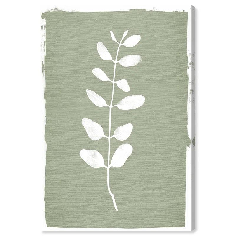 Art Remedy Linen Leaf Screen Botanical  Wall Art by Art Remedy