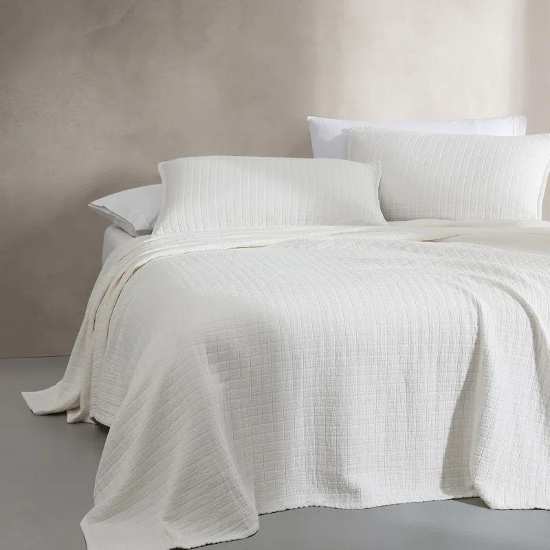 Calvin Klein Essential Garment Washed Solid Reversible Cotton Coverlet