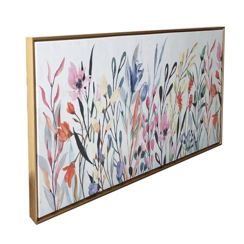 Gracie Oaks " Rainbow Of Wildflowers Framed Giclee Wall Art "