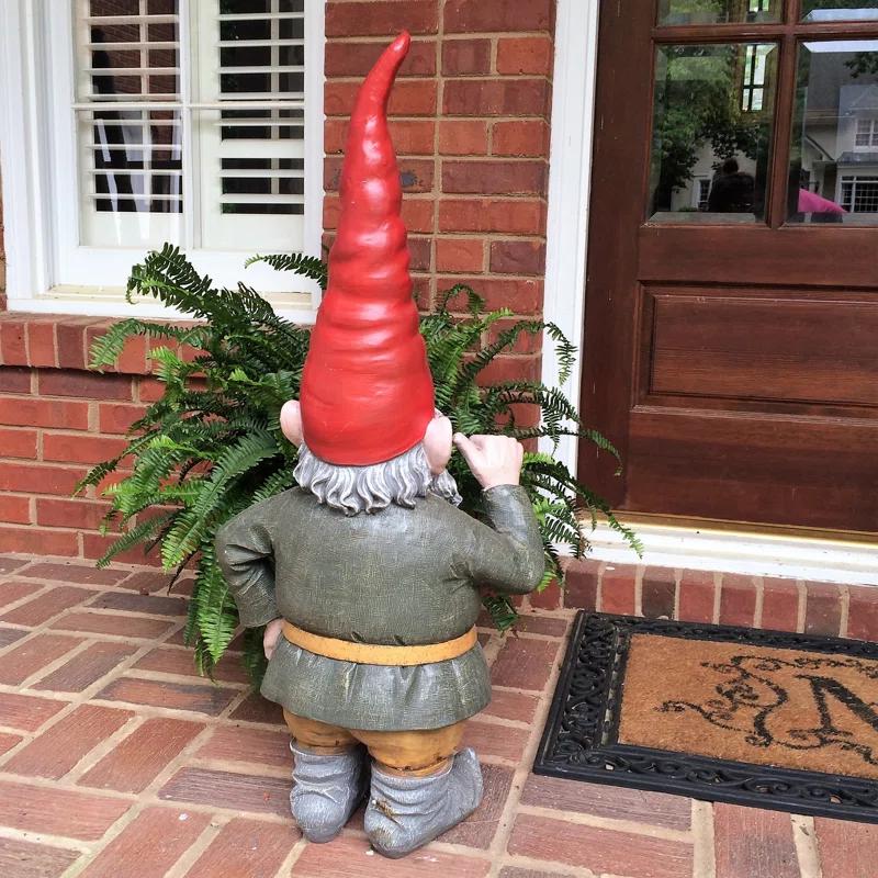 HomeStyles Old World Gnomes Rumple Thumbs Up Gnome Garden Statue