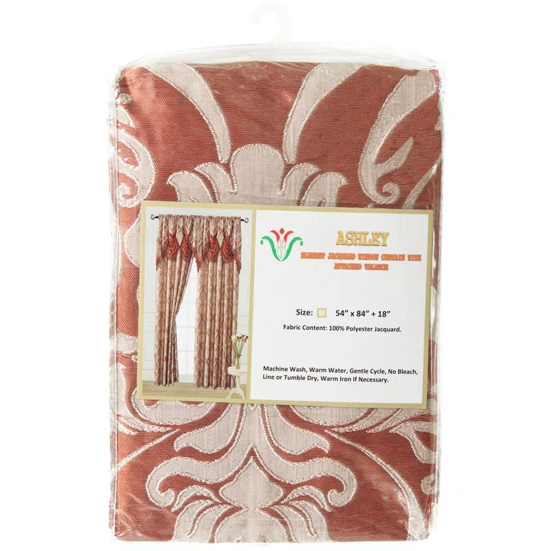 Venice Collections Polyester Room Darkening Curtain Single Panel