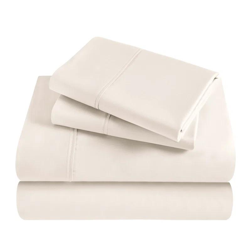 Superior Modal From Beechwood 300 Thread Count Lightweight Cooling Solid Deep Pocket Bed Sheet Set