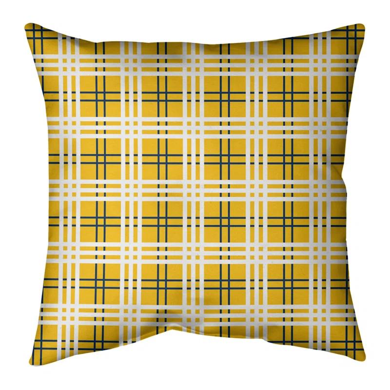 ArtVerse Plaid Indoor/Outdoor Reversible Throw Pillow