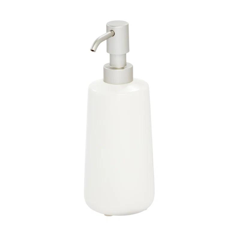 iDesign iDesign Eco Vanity Ceramic Earth Collection Refillable Tall Soap Dispenser
