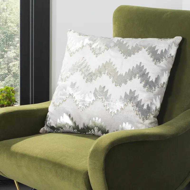 Sophia Embroidered Velvet Throw Pillow