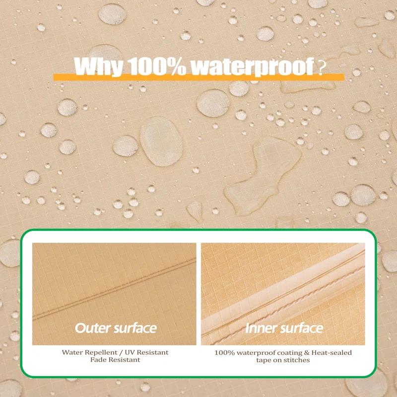 Premium Waterproof Outdoor Patio Rectangular Table Cover: Latest Rip-Stop Fabric, 3-Year Warranty