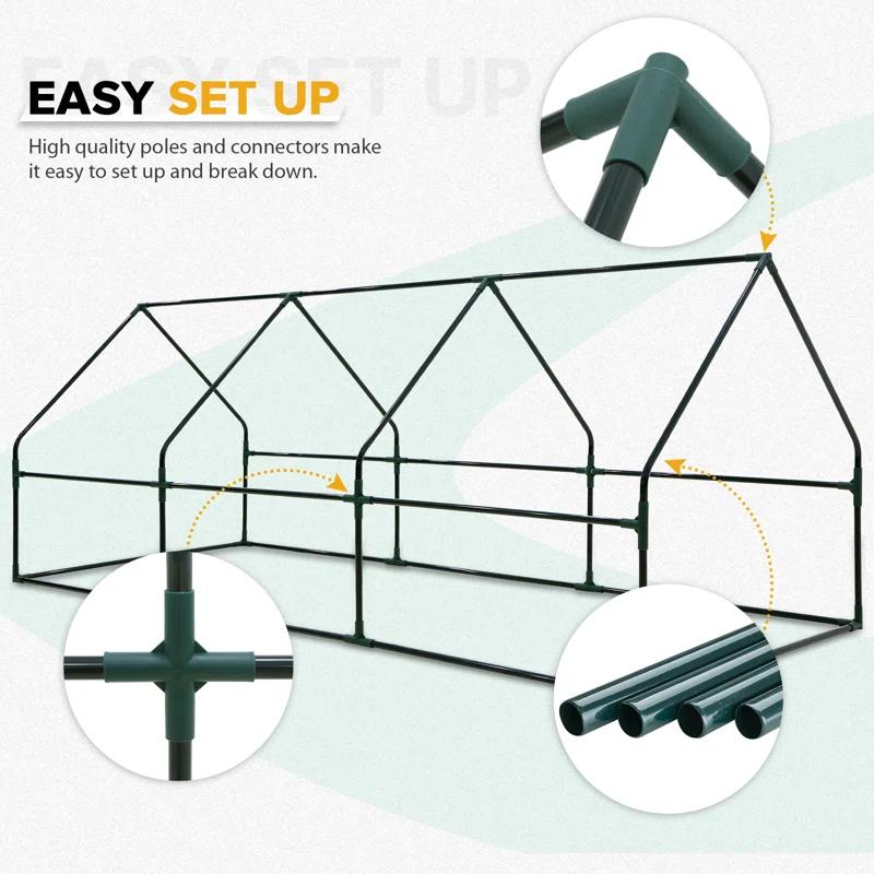 EAGLE PEAK 95'' W x 36'' D Mini Greenhouse With Bubble Film Cover