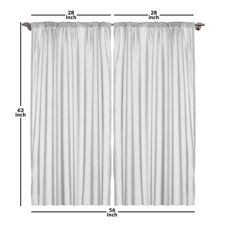 Ambesonne Microfiber Semi Sheer Sliding Panel Pair
