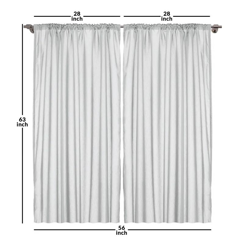 Microfiber Semi Sheer Curtain Pair