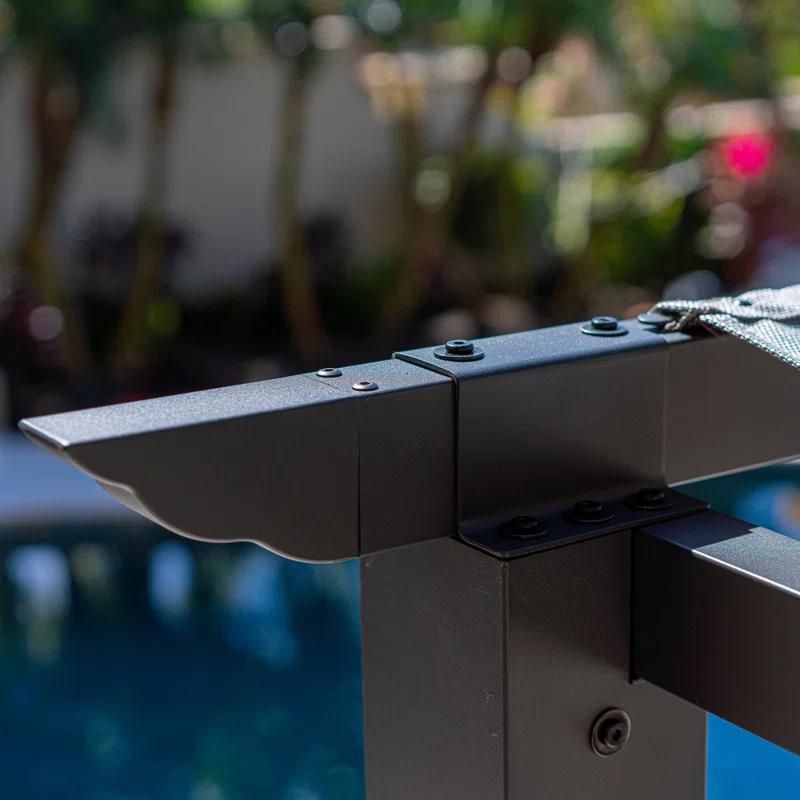 Paragon-Outdoor Florence 11 ft. x 11 ft. Aluminum Pergola in Gray Powder-Coated Finish with Adjustable Canopy