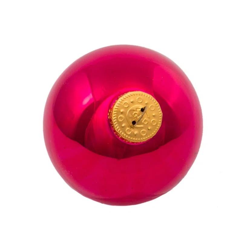 Kurt Adler Kurt Adler Hanging Glass Ball Ornaments, Multicolored, 65mm, 6-Piece Set