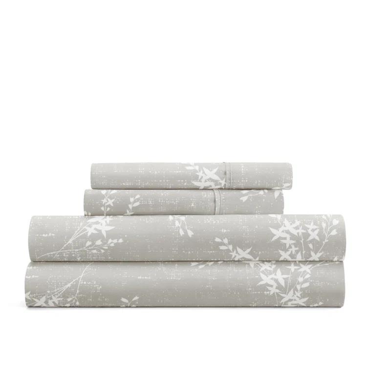 IEnjoy Home 4 Piece Delicate Details Pattern Sheet Set