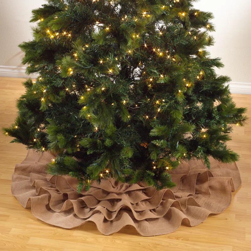 Sand & Stable™ Rachelle Solid Color Burlap Tree Skirt