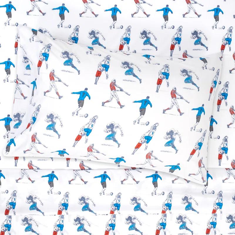Sweet Home Collection Baseball Sports Kids Bed Sheet Set
