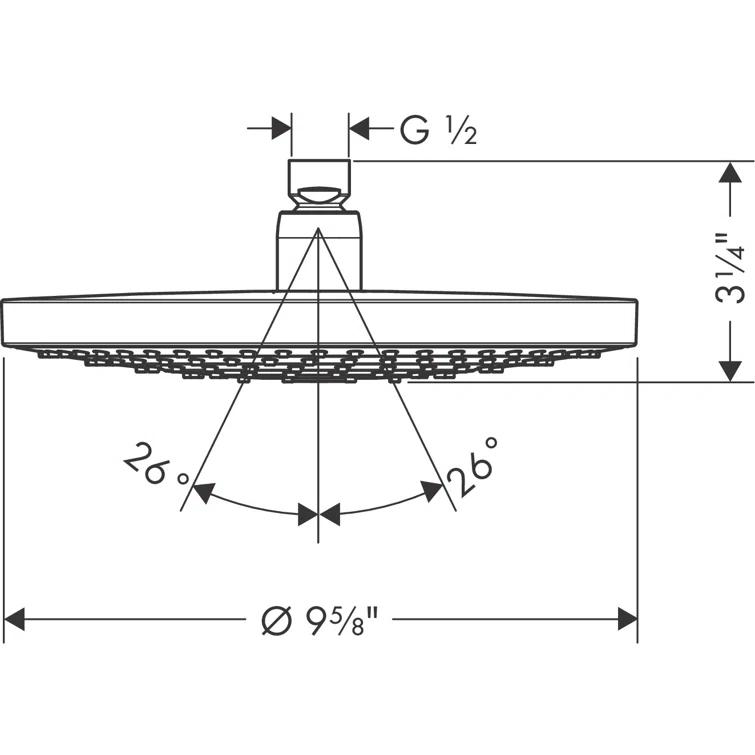 Raindance Select S 240 Showerhead in Chrome