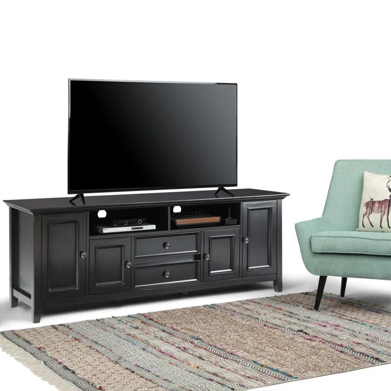 Simpli Home Amherst 54"W Solid Wood TV Stand for TVs up to 60" with Adjustable Shelves