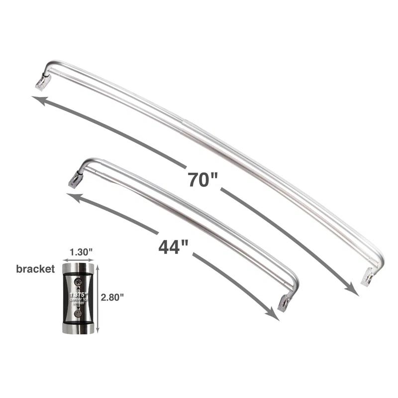 VOMGEB1 Double Curved Shower Rod, Durable Metal Construction