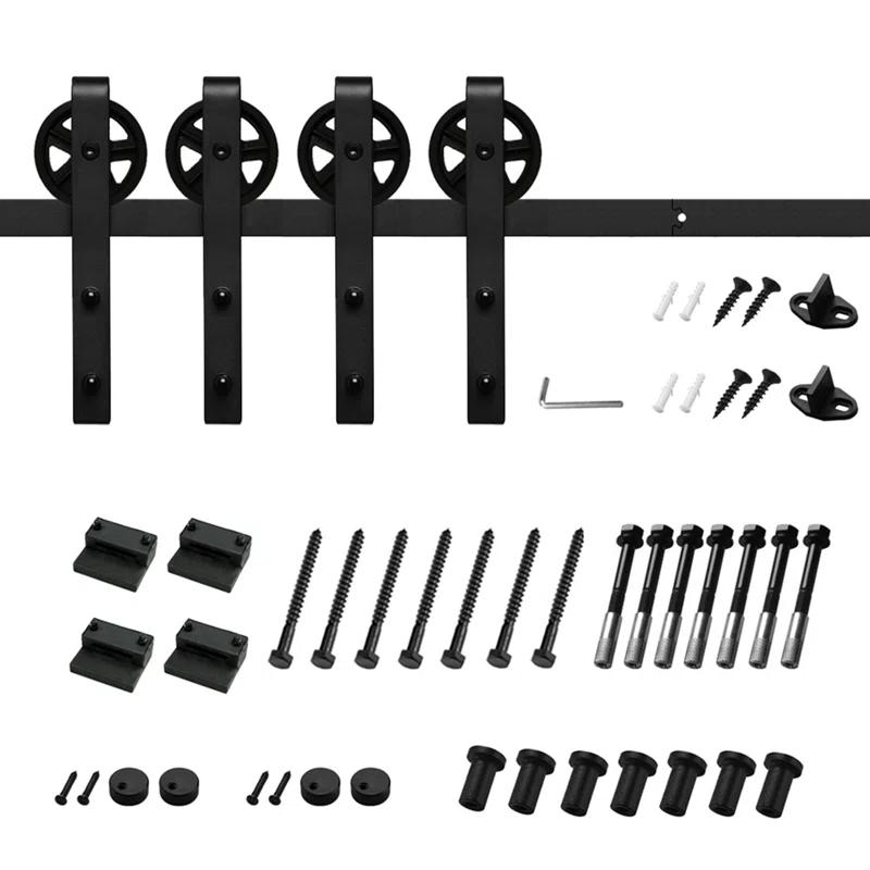 HomLux Standard Double Barn Door Hardware Kit