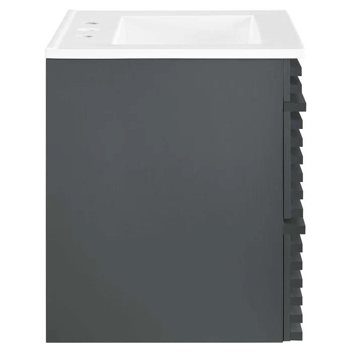 Trio Supply House Modway Render 24" Wall-Mount Bathroom Vanity