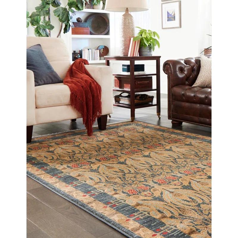 Unique Loom Contemporary Stirling Area Rug Denim Color