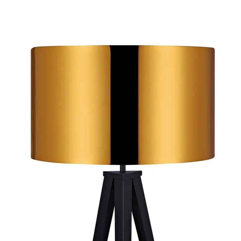 Mercer41 Cardone 60" Modern Standing Tripod Floor Lamp with Drum Shade