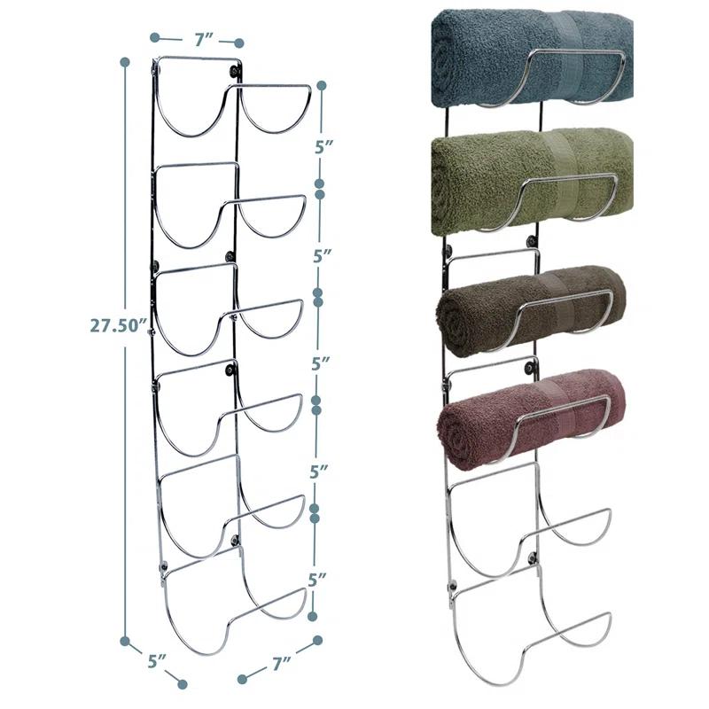 Sorbus 6-Tier Wall Mounted Metal Towel Rack