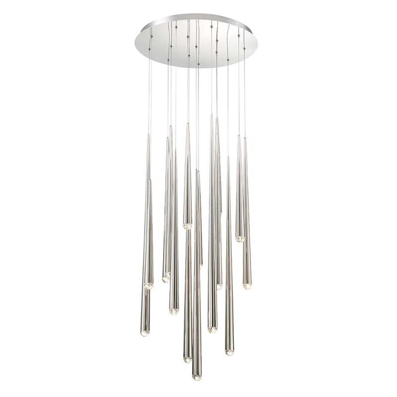 Modern Forms Cascade 15 - Light Polished Nickel LED Cluster Pendant