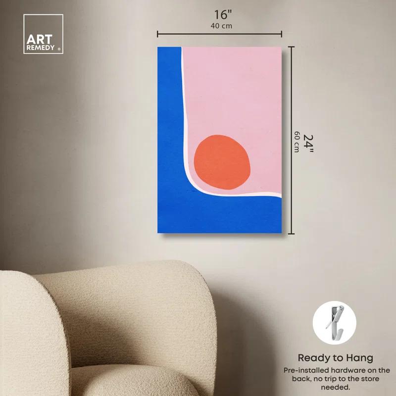 Art Remedy A Loner Sun Modern Abstract Geometric Wall Art by Art Remedy