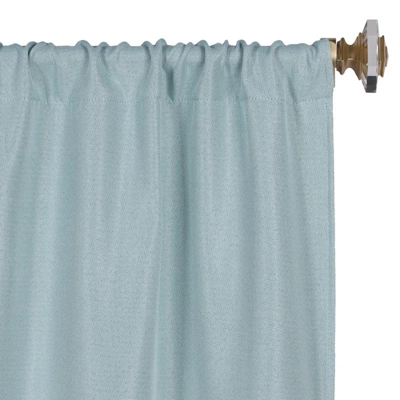 Gracie Oaks Evayah Modern Linen Inspired Classic Solid Room Darkening Curtain Panel (Set of 2)