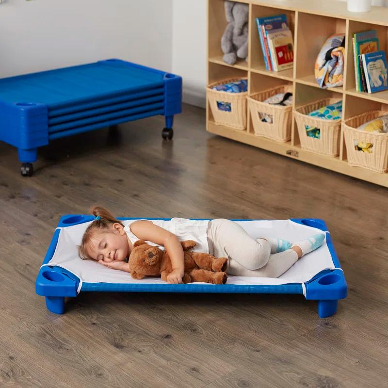 ECR4Kids ECR4Kids Cot Sheet, Toddler Size, Rest Time Accessories, White, 12-Pack (Set of 12)