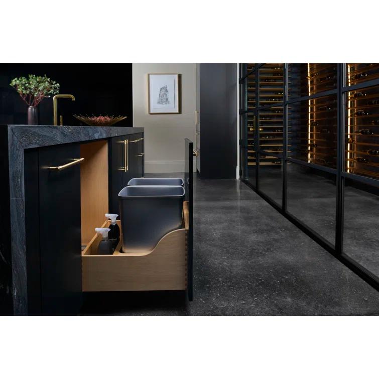 Rev-A-Shelf Wood Pullout Trash/Waste Container W/ Soft-Close