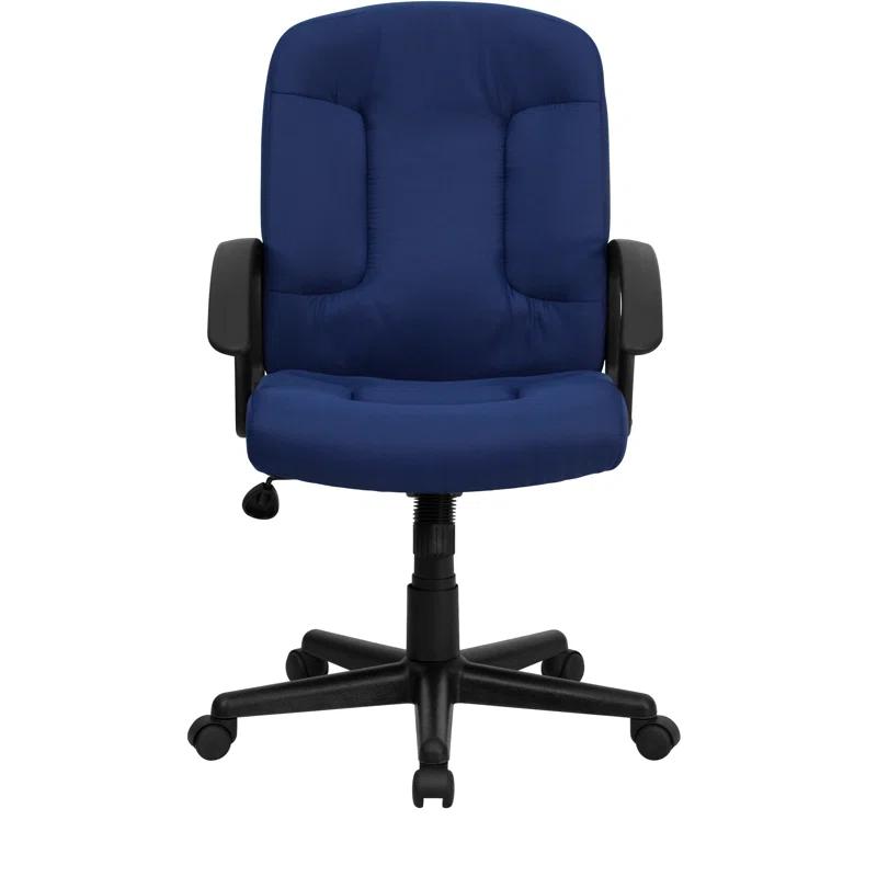 Flash Furniture Mid-Back Fabric Executive Swivel Office Chair with Nylon Arms (Set of 2)