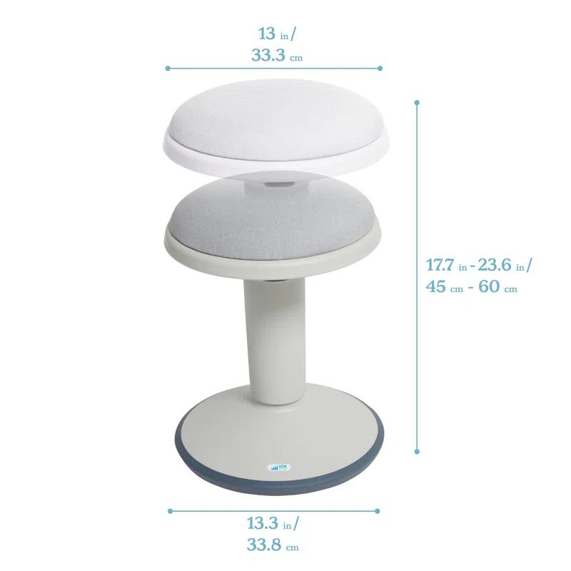 ECR4Kids ECR4Kids Sitwell Wobble Stool with Cushion, Adjustable Height, Active Seating