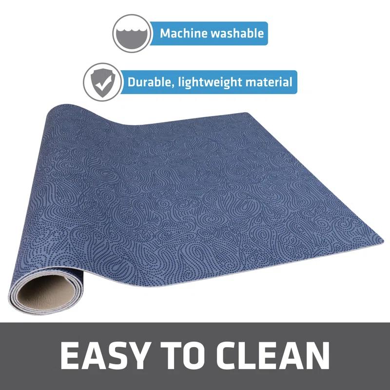 Drymate XL Under Sink Mat, Protective Cabinet Liner For Kitchen & Bathroom - Absorbent, Waterproof, Trimmable (24”x59”) (Borage Blue) (USA Made)