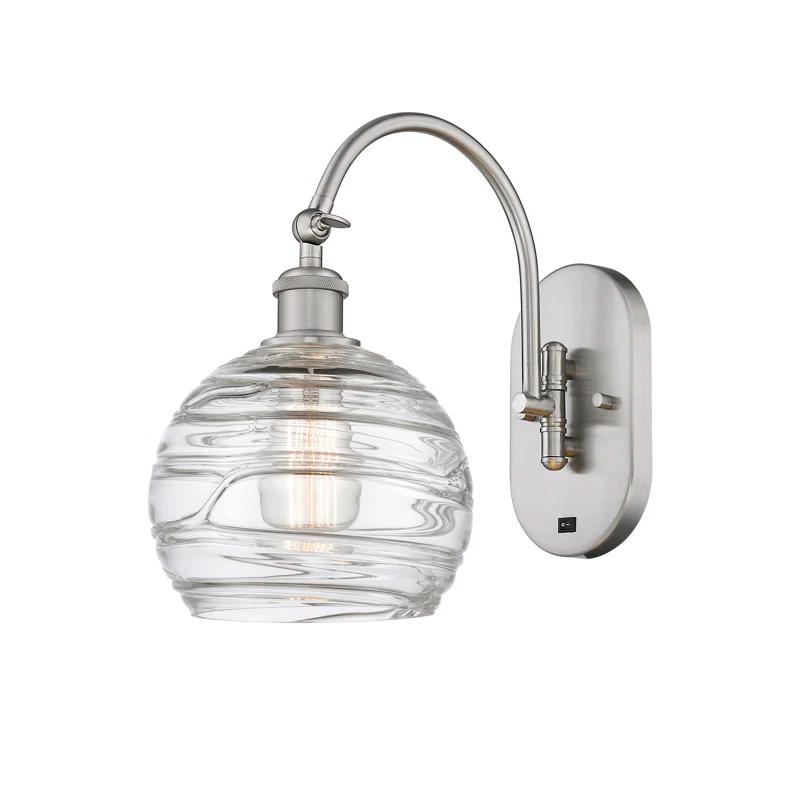 Innovations Lighting Athens Deco Swirl Steel Swing Arm Sconce