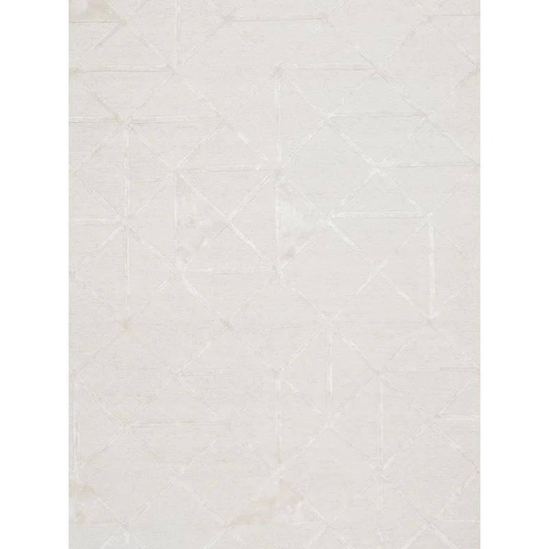 Hand Tufted Viscose Geometric Rug